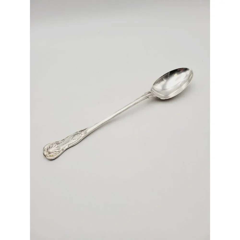 FB Rogers Italy Silverplated Repousse Kings Shell Salad Serving Spoon Discontinu
